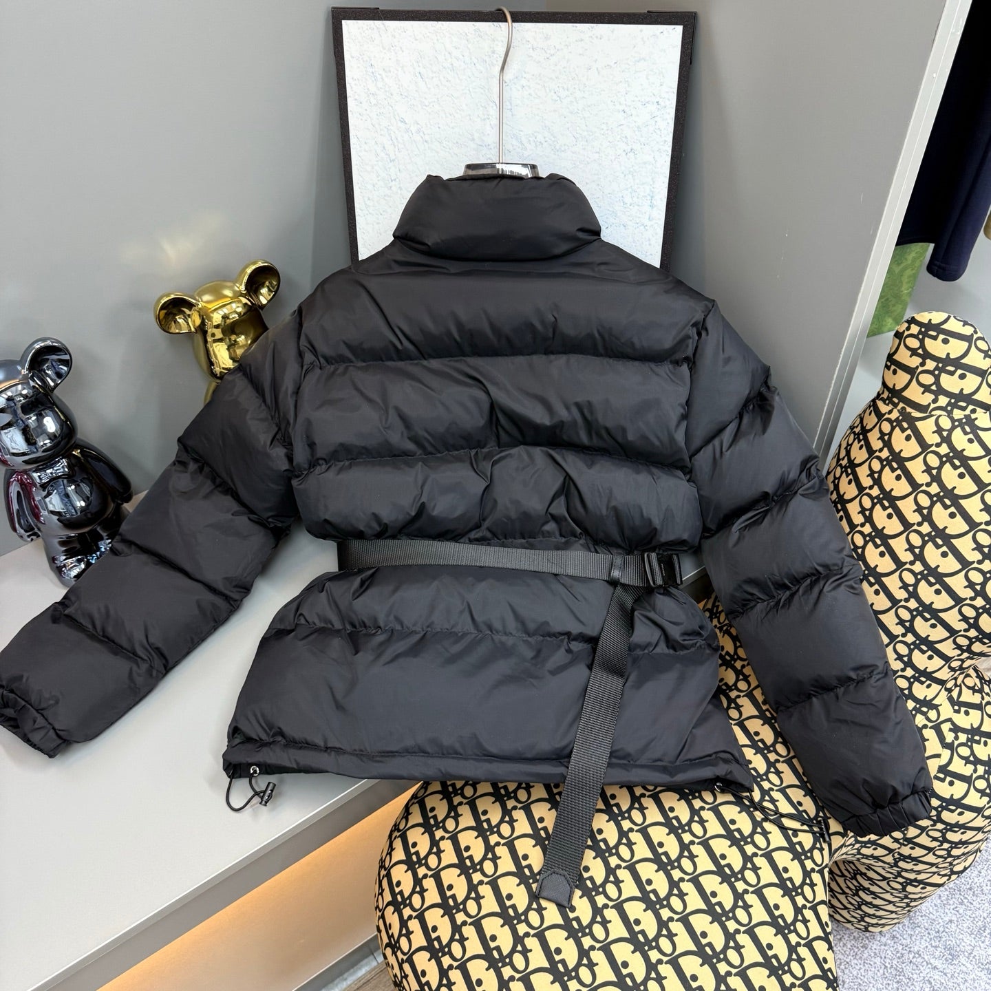 High-end version av stor rutig ner bomullsjacka / vinter casual stand-up krage förtjockad gränsöverskridande dunjacka för män och kvinnor par